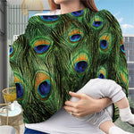 Peacock Tail Print Baby Seat Cover