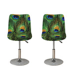 Peacock Tail Print Bar Stool Covers