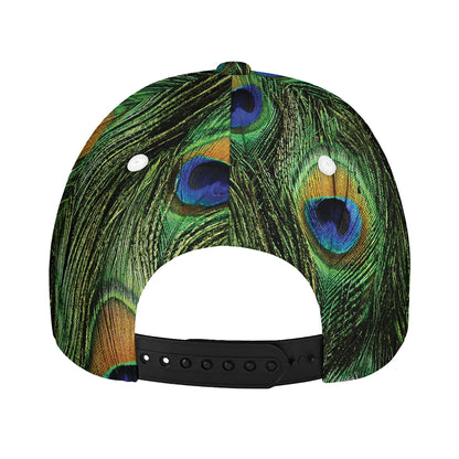 Peacock Tail Print Baseball Cap
