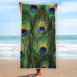 Peacock Tail Print Beach Towel