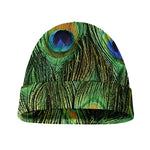 Peacock Tail Print Beanie