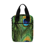 Peacock Tail Print Bible Tote Bag