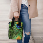 Peacock Tail Print Bible Tote Bag