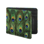 Peacock Tail Print Bifold Wallet
