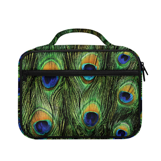 Peacock Tail Print Briefcase Bible Bag