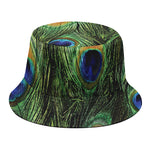 Peacock Tail Print Bucket Hat