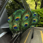 Peacock Tail Print Car Side Mirror Covers