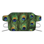 Peacock Tail Print Car Windshield Snow Cover