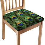 Peacock Tail Print Chair Cushion Cover