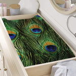 Peacock Tail Print Changing Pad Cover