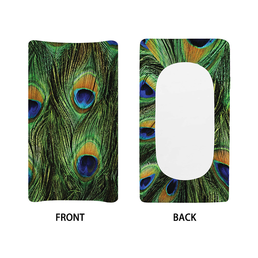 Peacock Tail Print Changing Pad Cover