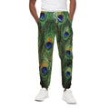 Peacock Tail Print Cotton Sweatpants