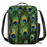 Peacock Tail Print Crossbody Lunch Bag