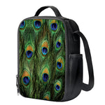 Peacock Tail Print Crossbody Lunch Bag