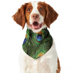 Peacock Tail Print Dog Bandana