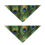 Peacock Tail Print Dog Bandana