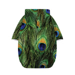 Peacock Tail Print Dog Zip Up Hoodie