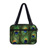 Peacock Tail Print Double Strap Bible Bag