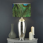 Peacock Tail Print Drum Lamp Shade