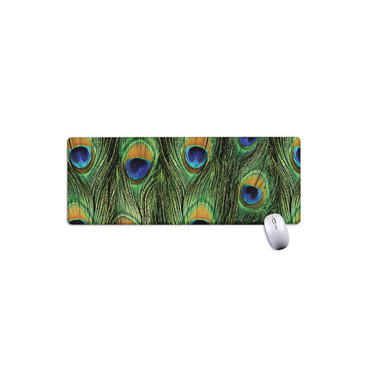 Peacock Tail Print Extended Mouse Pad