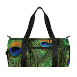 Peacock Tail Print Gym Bag