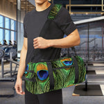 Peacock Tail Print Gym Bag