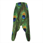 Peacock Tail Print Hammer Pants