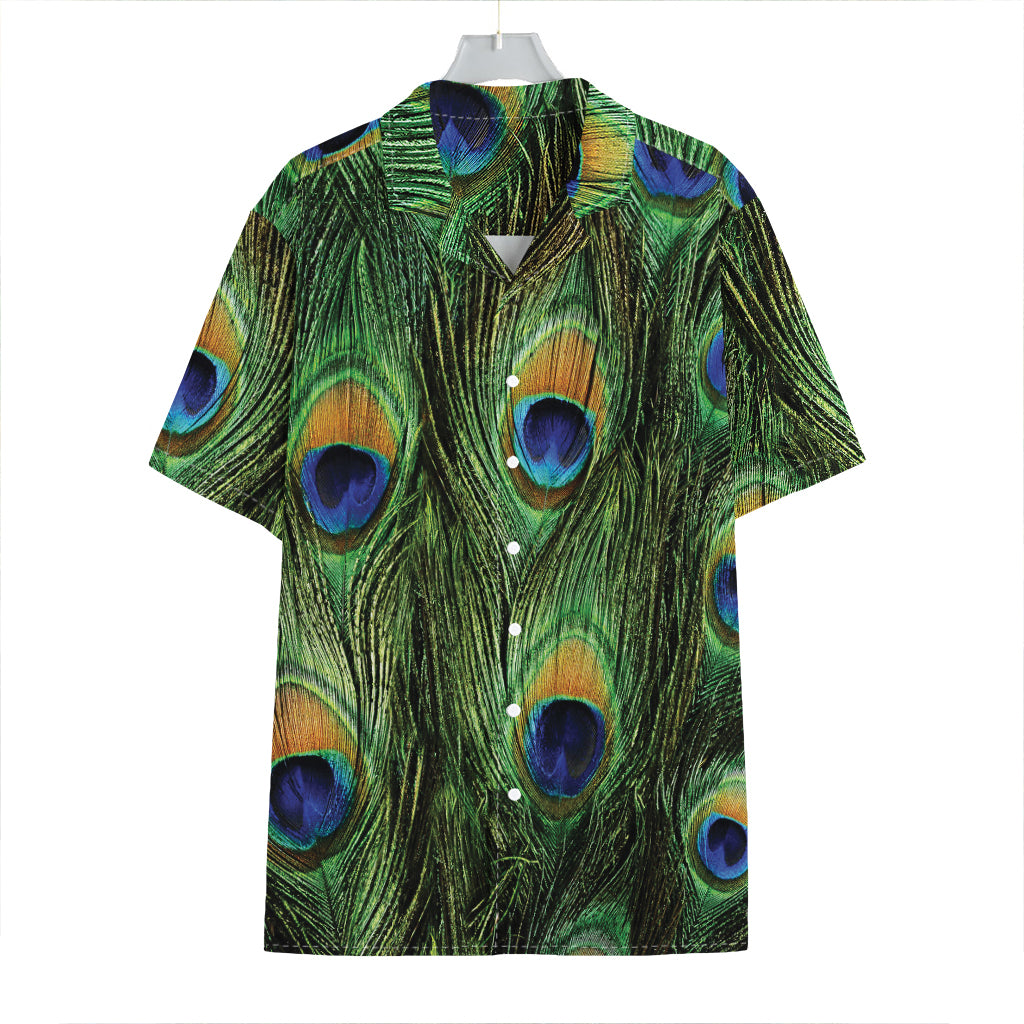 Peacock Tail Print Hawaiian Shirt
