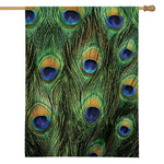 Peacock Tail Print House Flag