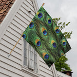 Peacock Tail Print House Flag