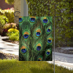 Peacock Tail Print House Flag