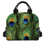 Peacock Tail Print Insulated Lunch Bag