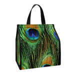 Peacock Tail Print Insulated Lunch Tote