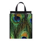 Peacock Tail Print Insulated Lunch Tote