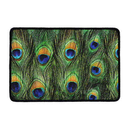 Peacock Tail Print Kitchen Mat
