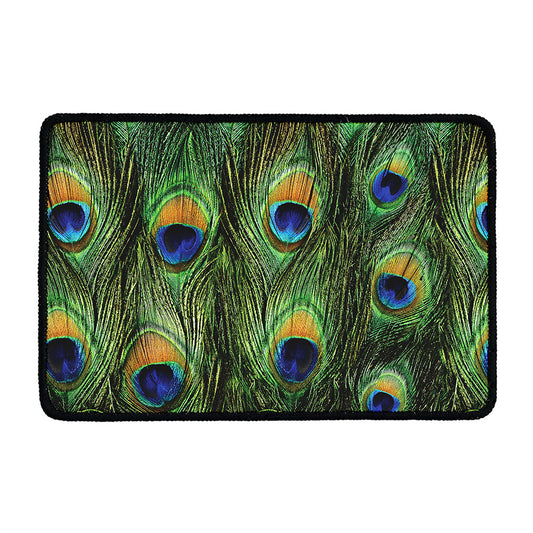 Peacock Tail Print Kitchen Mat