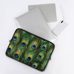 Peacock Tail Print Laptop Sleeve