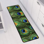 Peacock Tail Print Long Kitchen Mat