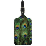 Peacock Tail Print Luggage Tag