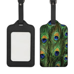 Peacock Tail Print Luggage Tag