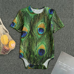 Peacock Tail Print Men's Bodysuit