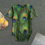 Peacock Tail Print Men's Bodysuit