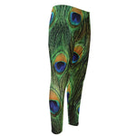 Peacock Tail Print Men's Compression Pants