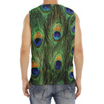 Peacock Tail Print Men's Fitness Tank Top