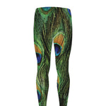 Peacock Tail Print Men's leggings