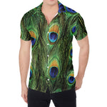 Peacock Tail Print Men's Shirt