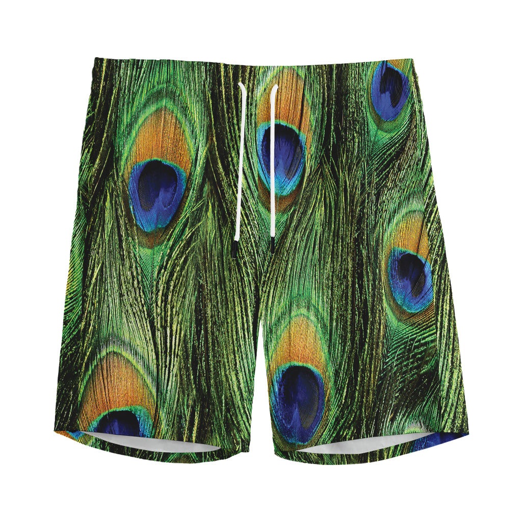 Peacock Tail Print Men's Sports Shorts