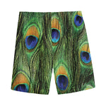 Peacock Tail Print Men's Sports Shorts