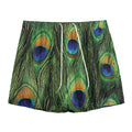 Peacock Tail Print Mesh Shorts
