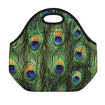 Peacock Tail Print Neoprene Lunch Bag
